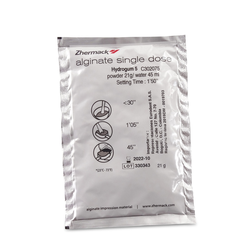 ALGINATO HYDROGUM SOBRE X 21 GR ZHERMACK