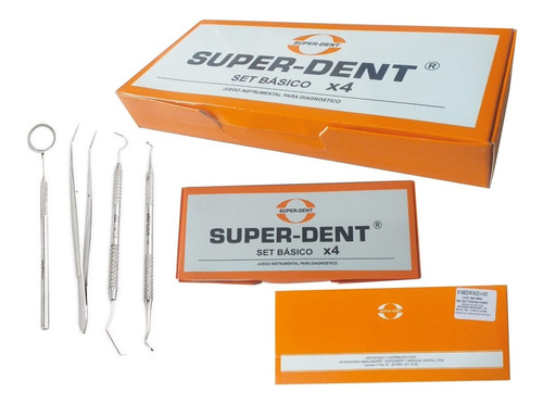 INSTRUMENTAL BASICO METALICO X 4 SUPERDENT