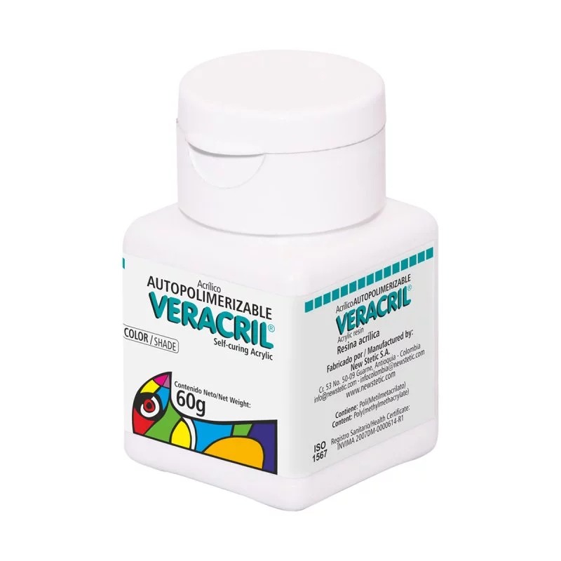 ACRILICO AUTO VERACRIL TRANSPARENTE X 60 GR NEW STETIC