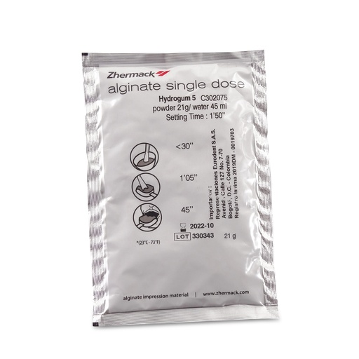 [AC0042] ALGINATO HYDROGUM SOBRE X 21 GR ZHERMACK