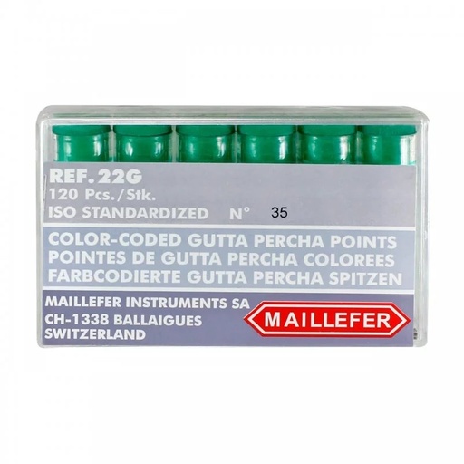 [AC0208] CONO DE GUTAPERCHA No. 35 X 120. MAILLEFER